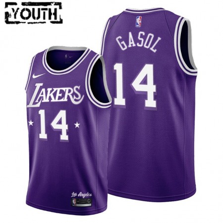 Maillot Basket Los Angeles Lakers Marc Gasol 14 Nike 2021-22 City Edition Throwback 60s Swingman - Enfant